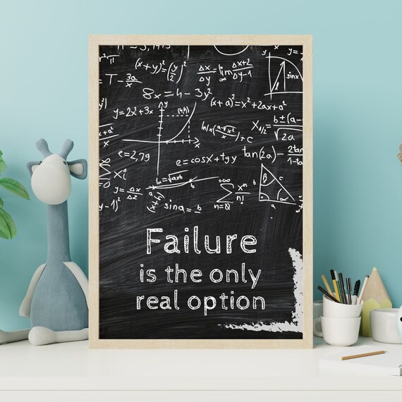 Failure Motivational Posters PRINTABLES Homeschool Decor | Etsy