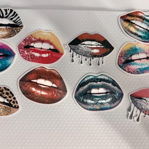 Lips Sticker Bundle | Die Cut | Glossy | Laminated | WaterProof | Lipstick | Lip Gloss | Scrapbooking | Vinyl | Girly | Colorful | Makeup