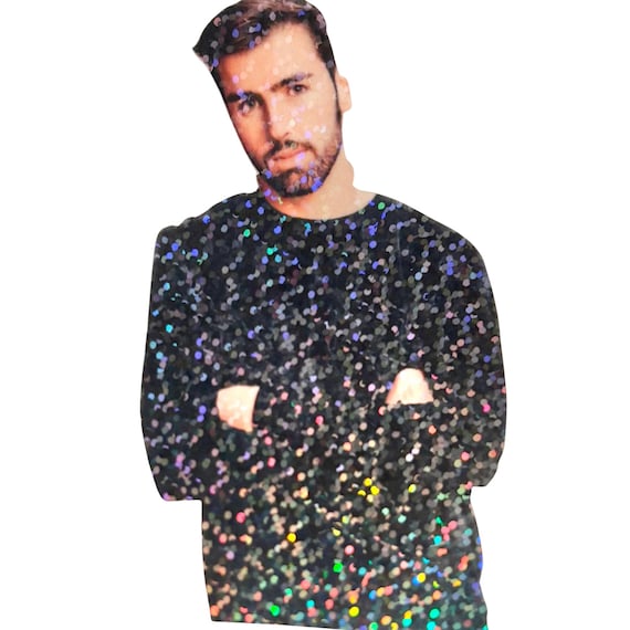 Custom Photo Die Cut Sticker: Glossy Holographic Vinyl, Waterproof