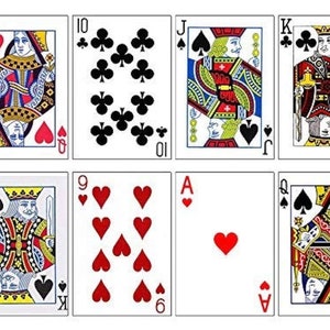 Autocollants en vinyle pour cartes à jouer | Découpé à l'eau, brillant | Stickers cartes de poker | Cadeau pour joueur | Sticker bouteille d'eau pour ordinateur portable | Laminé