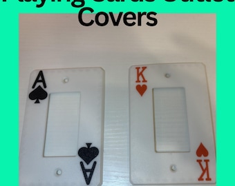 3D-utskrivet spelkortslampskydd | Poker Ess Spader Kasinodekor