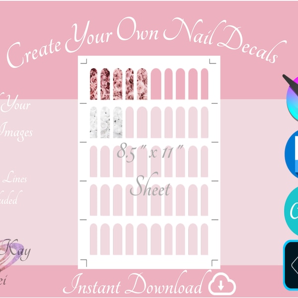 Stickers Templet Nail Art Etsy Stickers Templet Nail Art Etsy