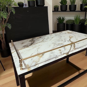 Custom Solid Brass Gallery Rail: Luxury Kitchen Countertop & Backsplash