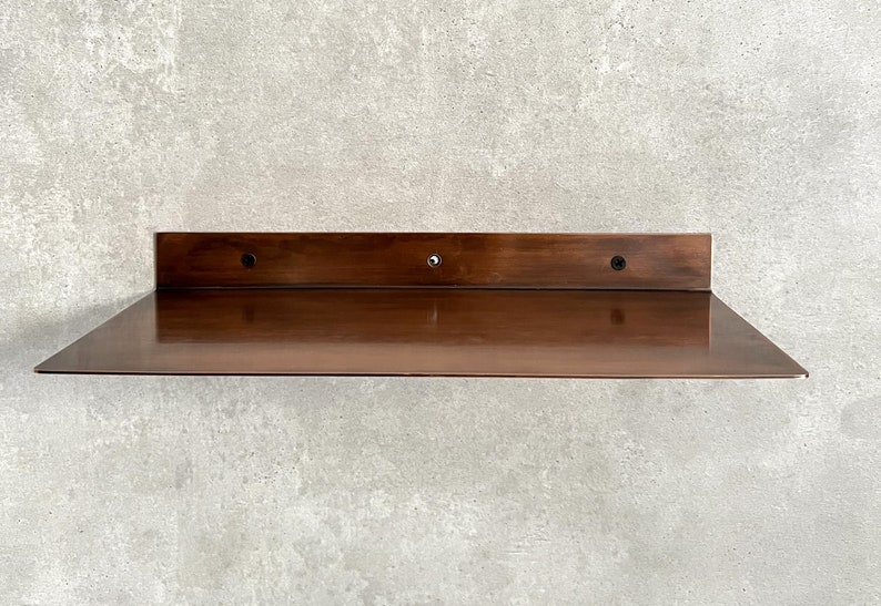 Handmade Solid Brass Floating Shelf Wall Mounted Wall Shelves Etsy