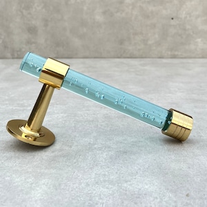 Porta carta igienica Bubble Lucite, porta carta Lucite con ferramenta in ottone, accessori per il bagno moderni, porta carta da cucina, arredo bagno