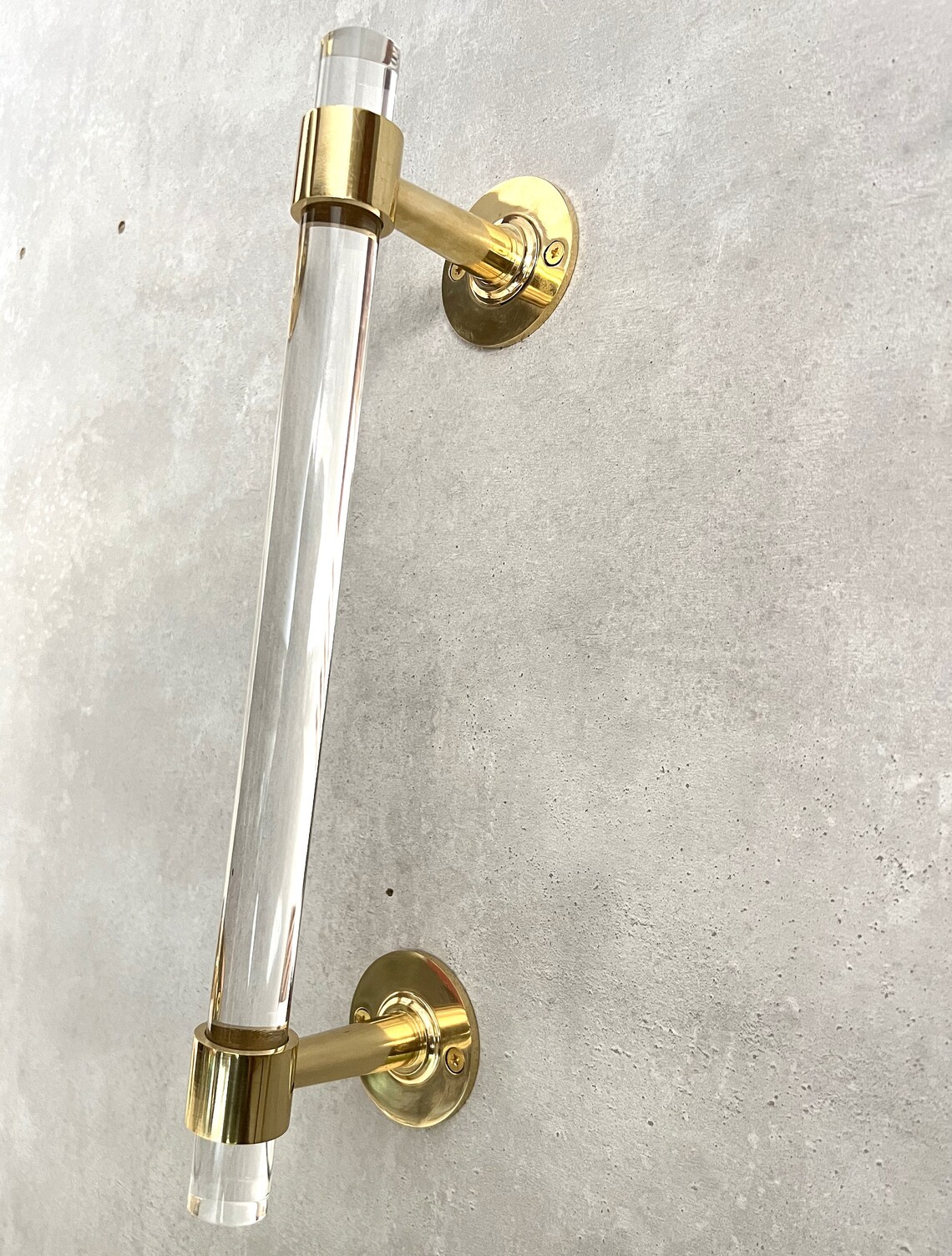 Solid Brass Hardware Lucite Door Pullmaine Gate Door Pull Etsy