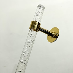 Customize Brass Lucite Towel Bar Holder Clear Bubble Lucite Brass Towel Holder Wall Mount Towel Rod Bathroom Fixture