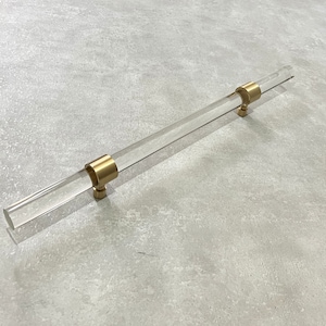 Handgemachte Lucite Türklinke: Antik Messing Griff