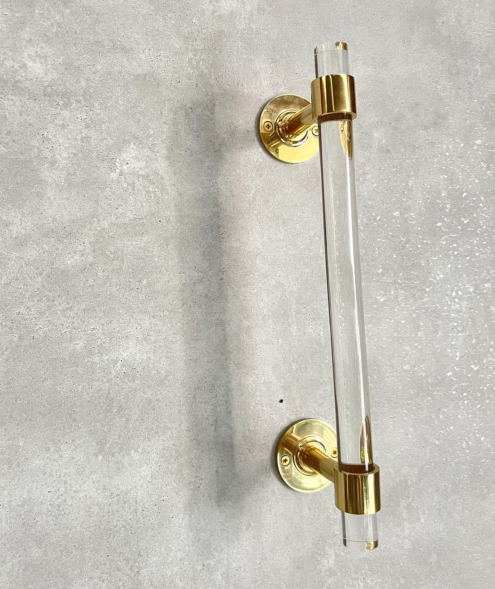 Solid Brass Hardware Lucite Door Pullmaine Gate Door Pull Etsy