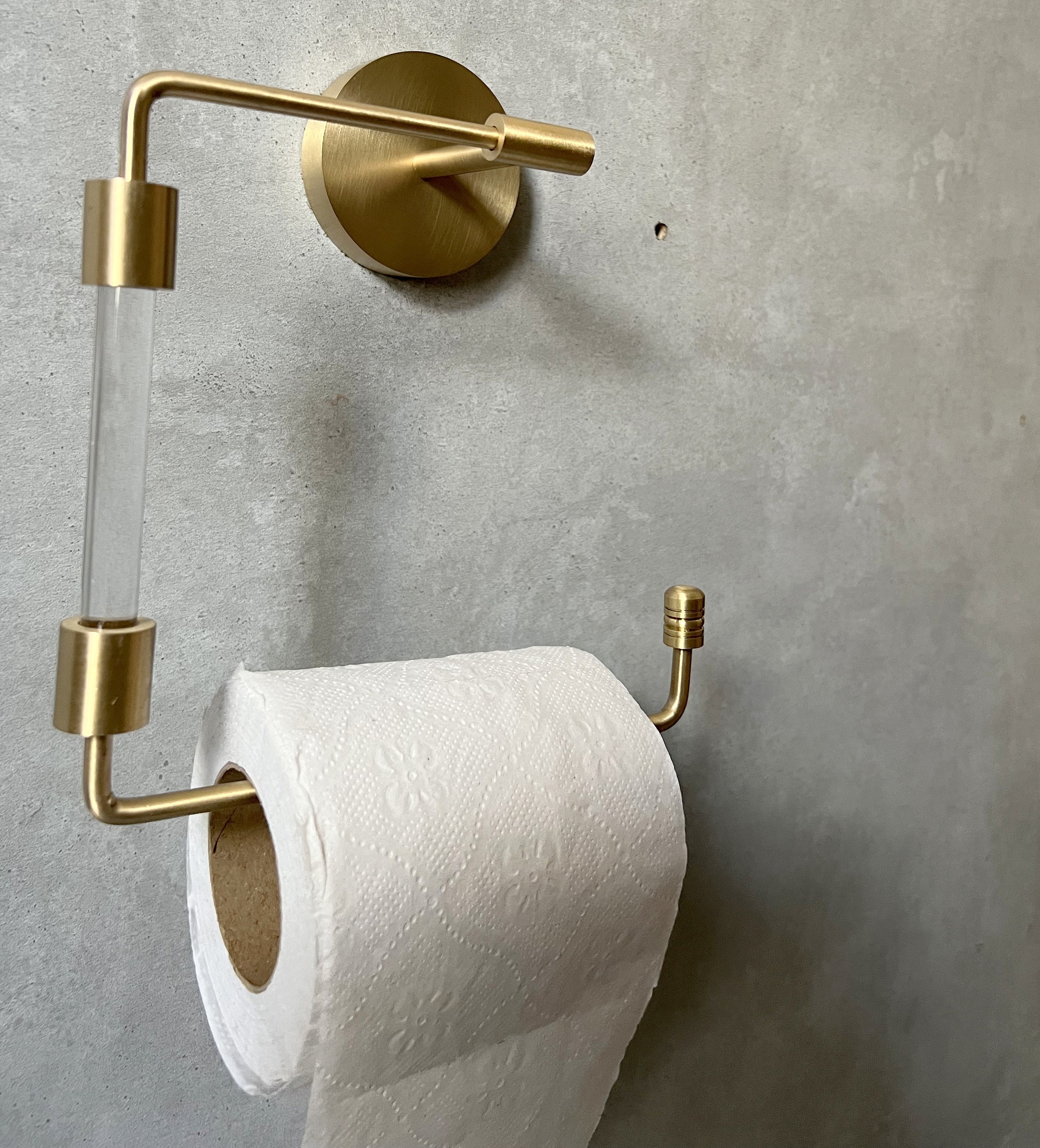 Handmade Solid Brass Toilet Paper Holder Modern Design Clear - Etsy