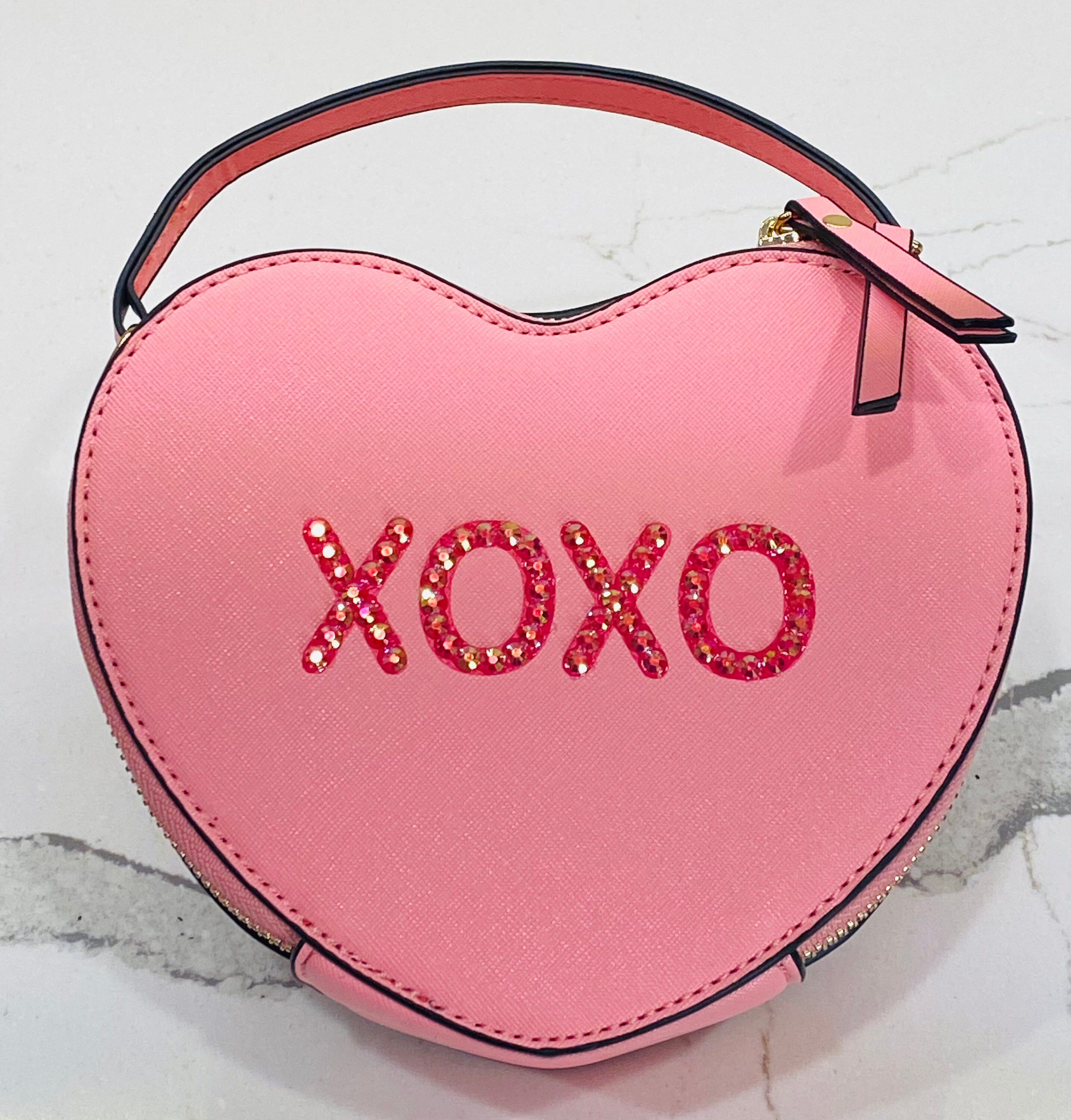 Xoxo Bling Rhinestone Conversation Heart Shaped Bag