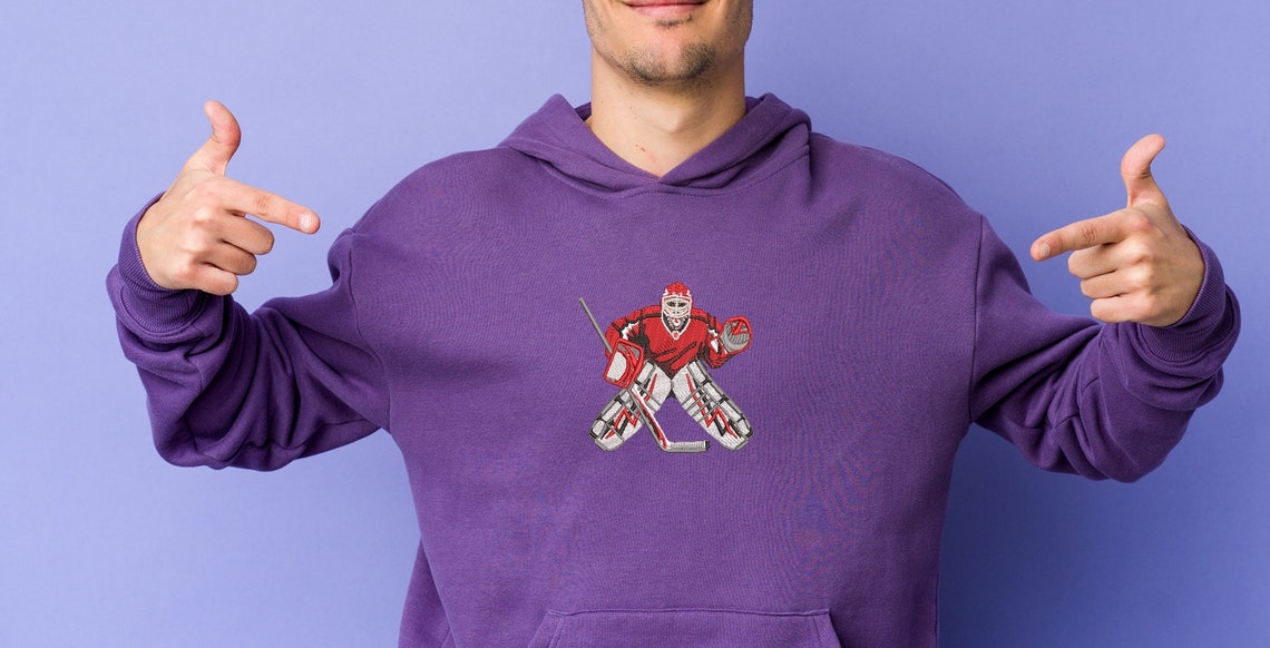 Hockey Goalkeeper Machine Embroidery Design. 3 Sizes Etsy