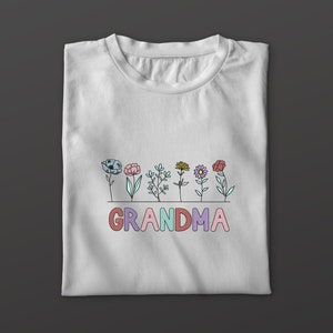 Grandma Machine Embroidery Design. 5 Sizes. Wild Flowers Embroidery ...