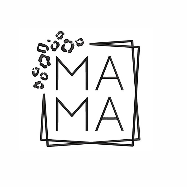 Mama Maschinenstickerei Design. 4 Größen