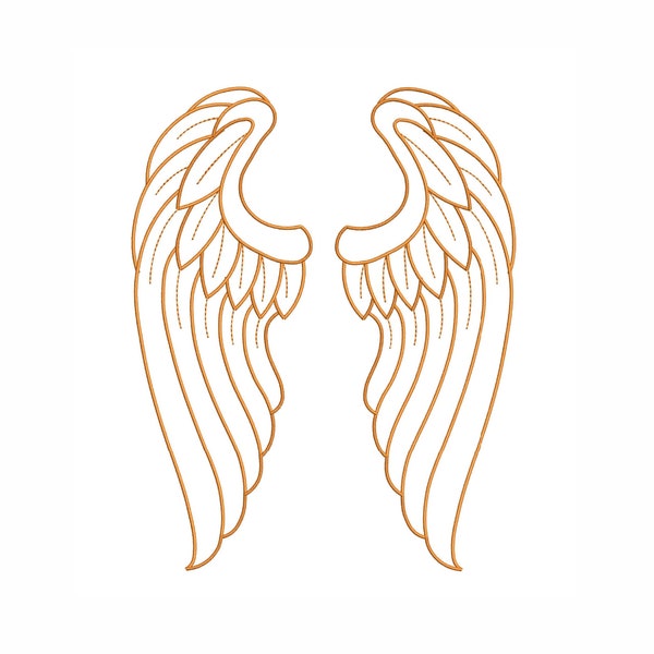 Wings Machine Embroidery Design. 5 sizes. Angel Wings Embroidery Design