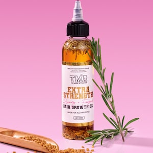 Herbal Hair Growth Oil for Alopecia & Thinning | Rosemary, Fenugreek, Castor – Natural Scalp Treatment – The Mane Attraction- 4oz