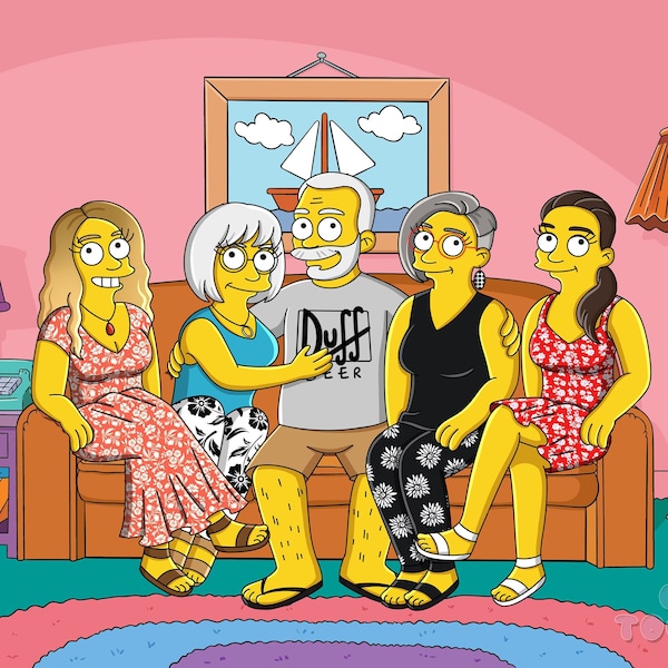 Benutzerdefinierte Simpsons Portrait von Ihrem Foto personalisierte Familie digitale Zeichnung, lustige Weihnachten Familie Geschenke Portrait, Xmas Simpsonize selbst