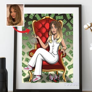 ¡Retrato personalizado para tu jefe! Retrato personalizado con foto, regalo con ilustración personalizada, regalo para el Día de la Madre, caricatura de tu jefe, retrato con logo.