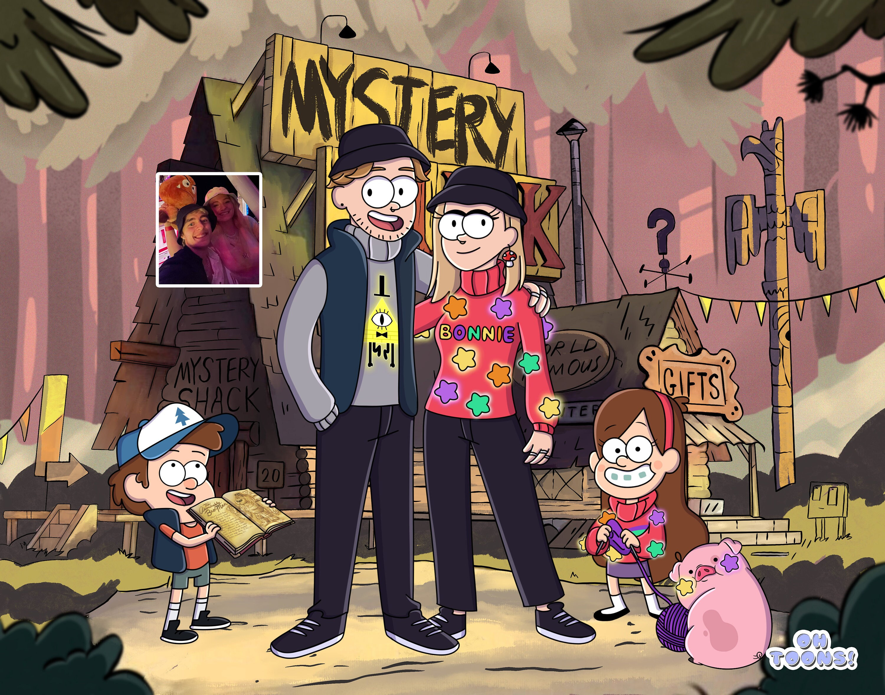 Buy Gravity Falls, Custom Gravity Falls Family Portrait, Portrait in  Cartoon Style, Personalized Family Portrait, GF Drawing, Gift for a Child  Online in India 