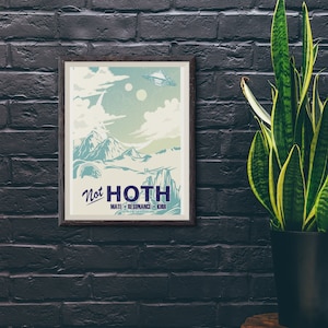 Officially Licensed Not Hoth Ice Planet Barbarians Poster, Ruby Dixon book series, digital prints, resonance, mates, alien abduction series