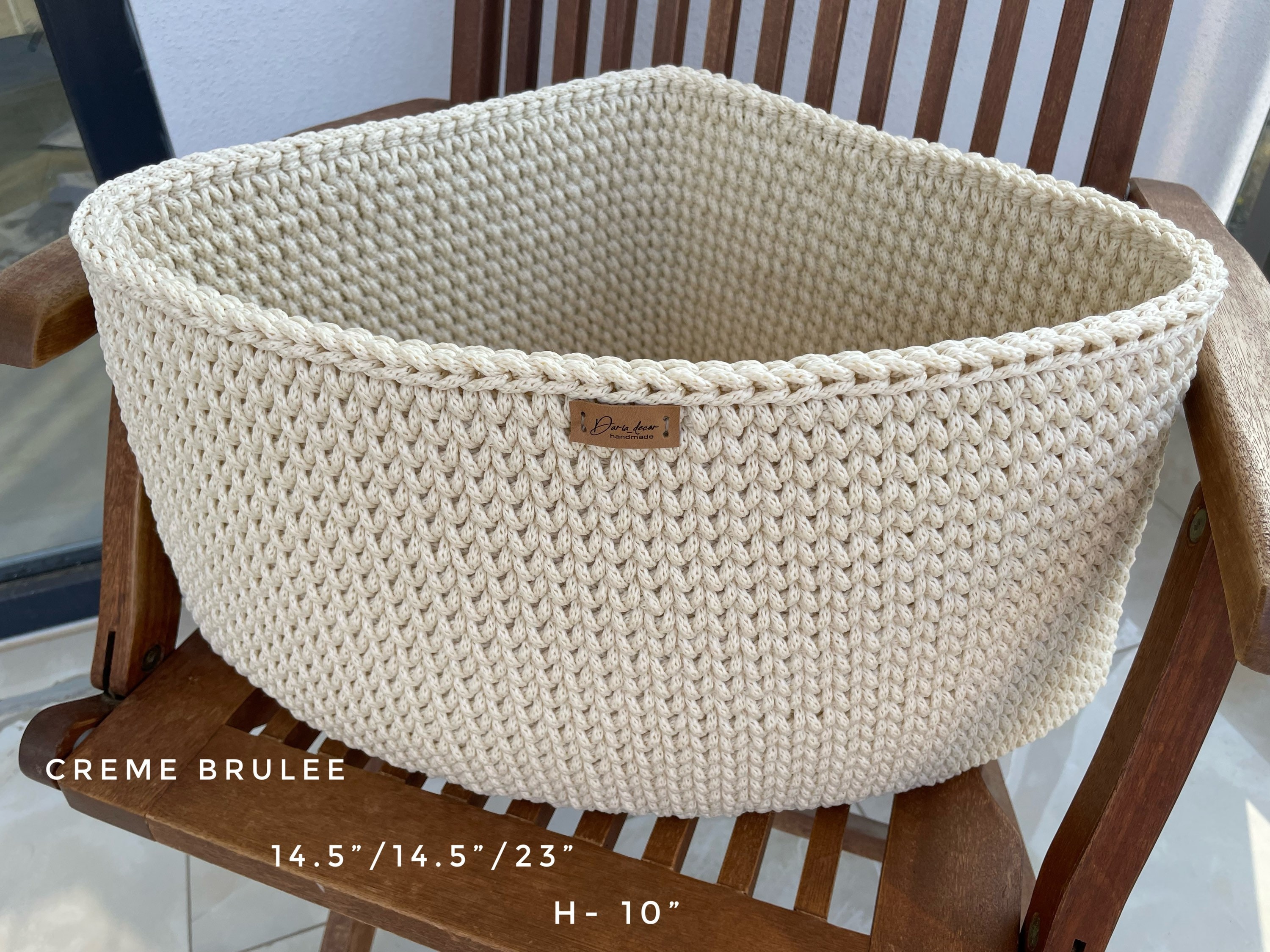 Very Large Triangle Storage Basket, Corner shelf basket, Organization and storage, Closet basket, Bathroom space saver