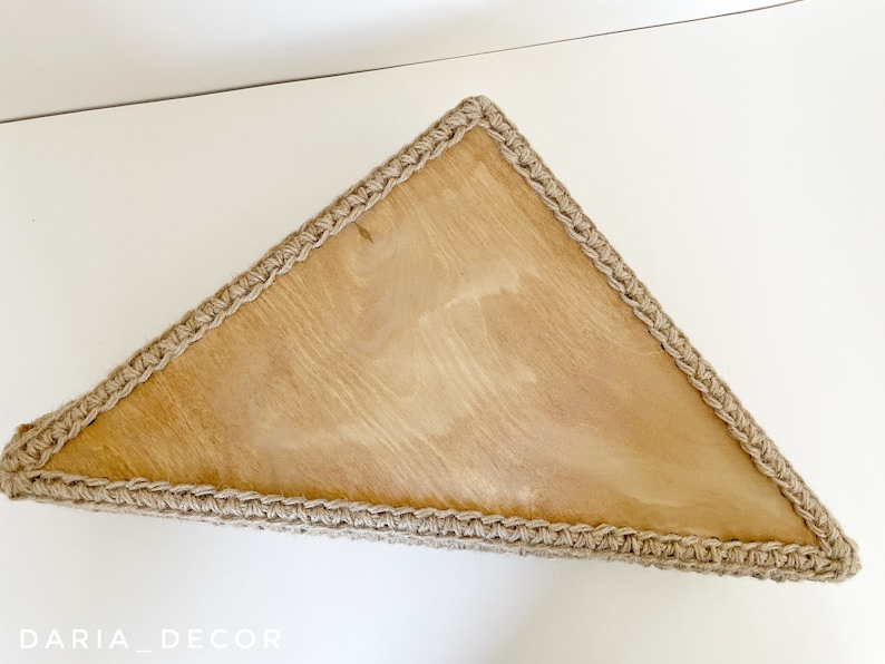 Natural Jute Triangle Storage Baskets Corner Shelf Basket Etsy