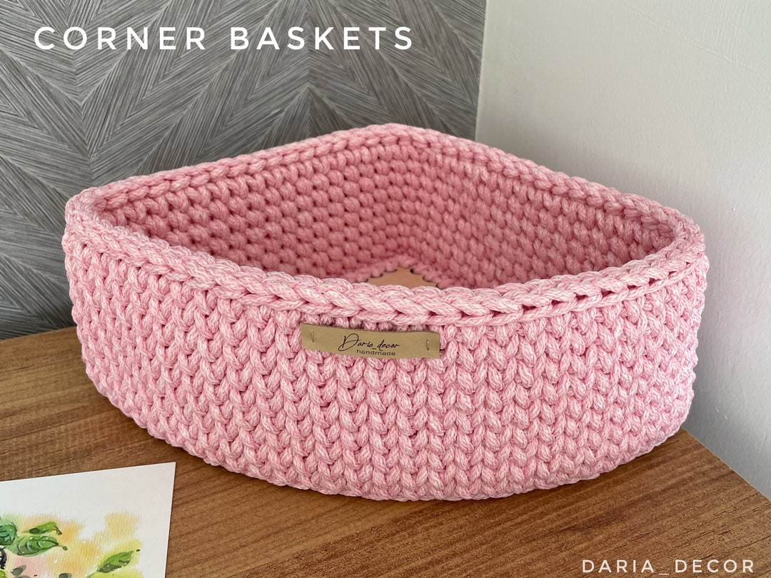 Many Colors, Triangle Storage Basket, Corner Shelf Basket, Organization