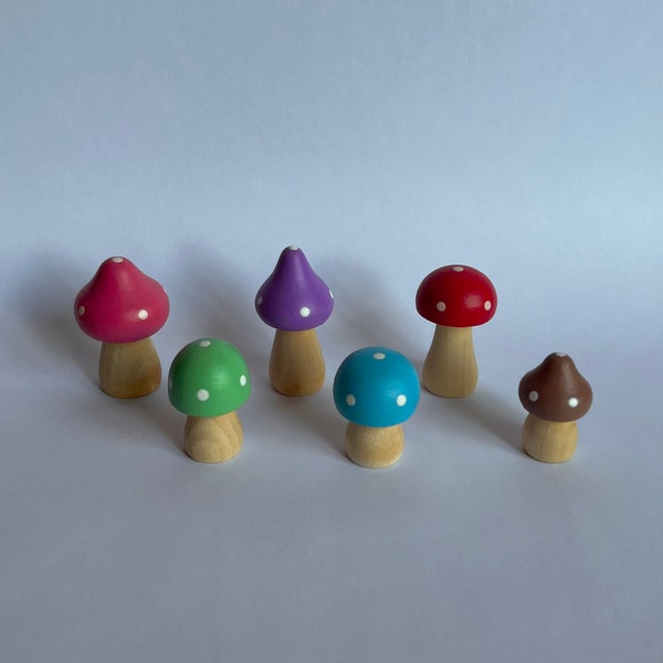 Hamster Wooden Mushroom Decorations