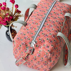 Children Personalized Bag/Duffle Bag/Quilted Weekender Bags/Boho Baby Bag/Cotton Hospital Bag/Personalized Children Gift/Overnight Hand Bag Bag- 03