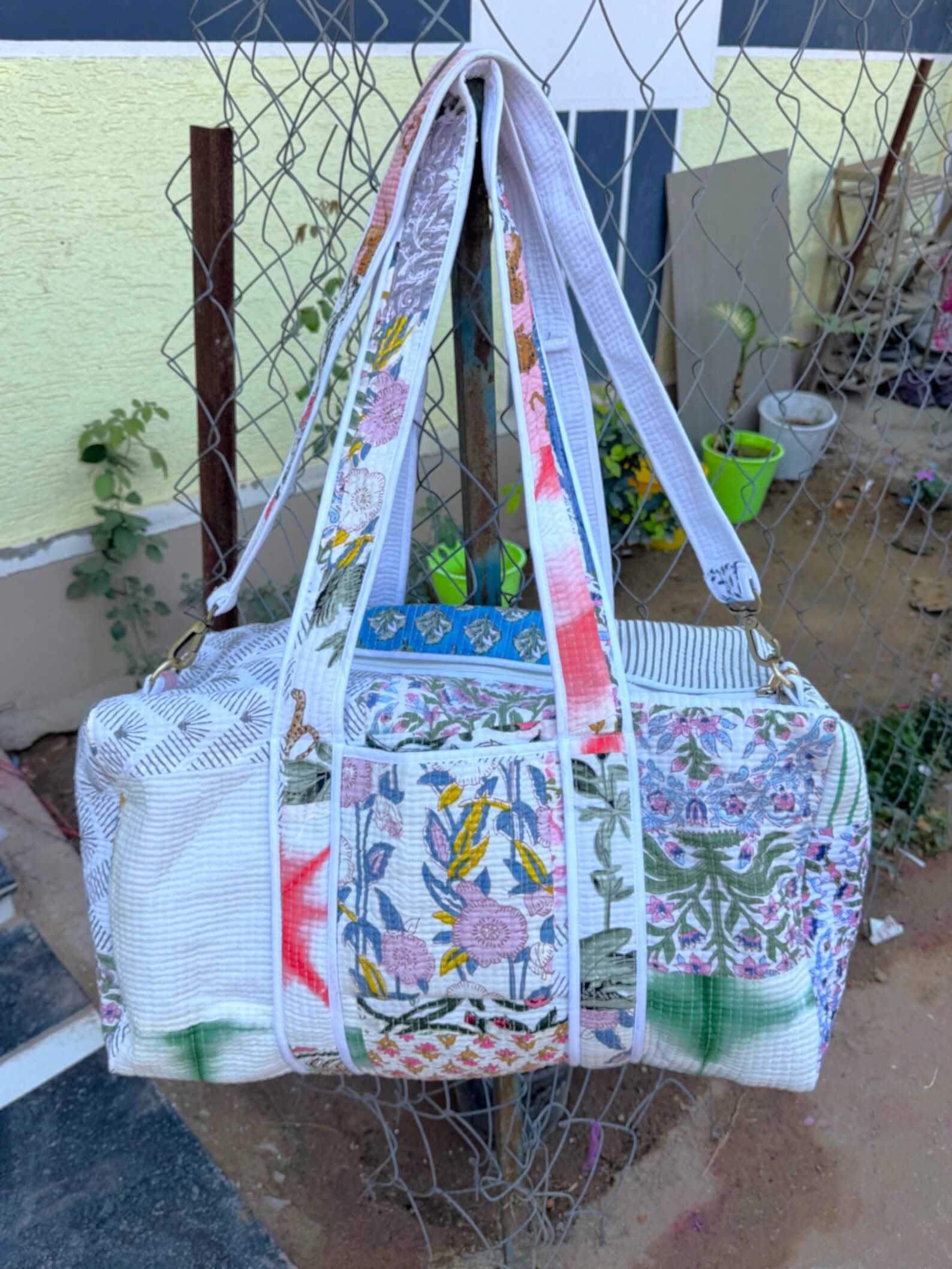 Sweet Quilted Duffel Bag