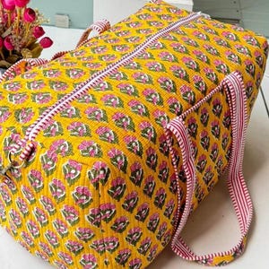 Children Personalized Bag/Duffle Bag/Quilted Weekender Bags/Boho Baby Bag/Cotton Hospital Bag/Personalized Children Gift/Overnight Hand Bag Bag- 02