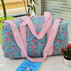 Children Personalized Bag/Duffle Bag/Quilted Weekender Bags/Boho Baby Bag/Cotton Hospital Bag/Personalized Children Gift/Overnight Hand Bag Bag- 09