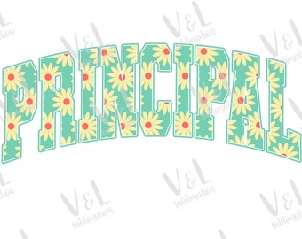 Principal Png Floral Principal Sublimation Tshirt designs principal digital downloads Retro floral principal pngs for shirts principal pngs