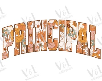 Principal Png Floral Principal Sublimation Tshirt designs principal digital downloads Retro floral principal pngs for shirts principal pngs