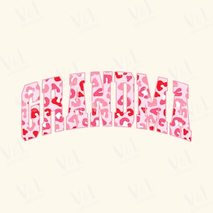 Luipaardprint oma png voor sublimatie tshirt ontwerpen oma college png brieven Valentijnsdag png oma design digitale downloads