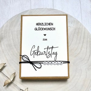 Geldgeschenk Geburtstag, Geld Verpackung, personalisiert minimalistisch
