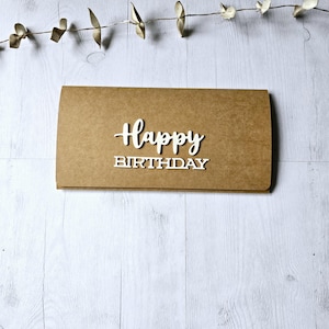 Geldgeschenkverpackung zum Geburtstag,  Happy Birthday,  Gutschein, Konzertkarten, Eintrittskarten, Verpackung, Umschlag