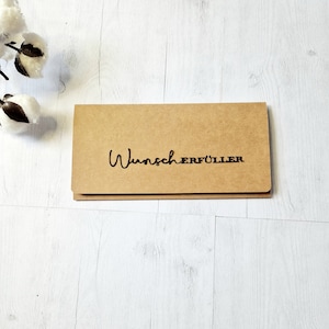 Gutscheinverpackung, Geldgeschenkverpackung, Gutscheinkarte, Geburtstag, Konzertkarten  Wunscherfüller,