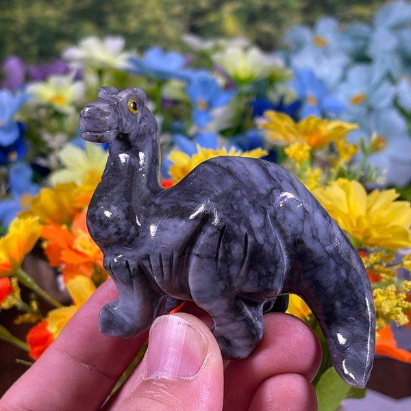 Natural Hand Carved dinosaur   Crystal Carving ，Crystal Healing，Hallowmas Crystal Gifts,Home Decor Holiday gifts /1PC