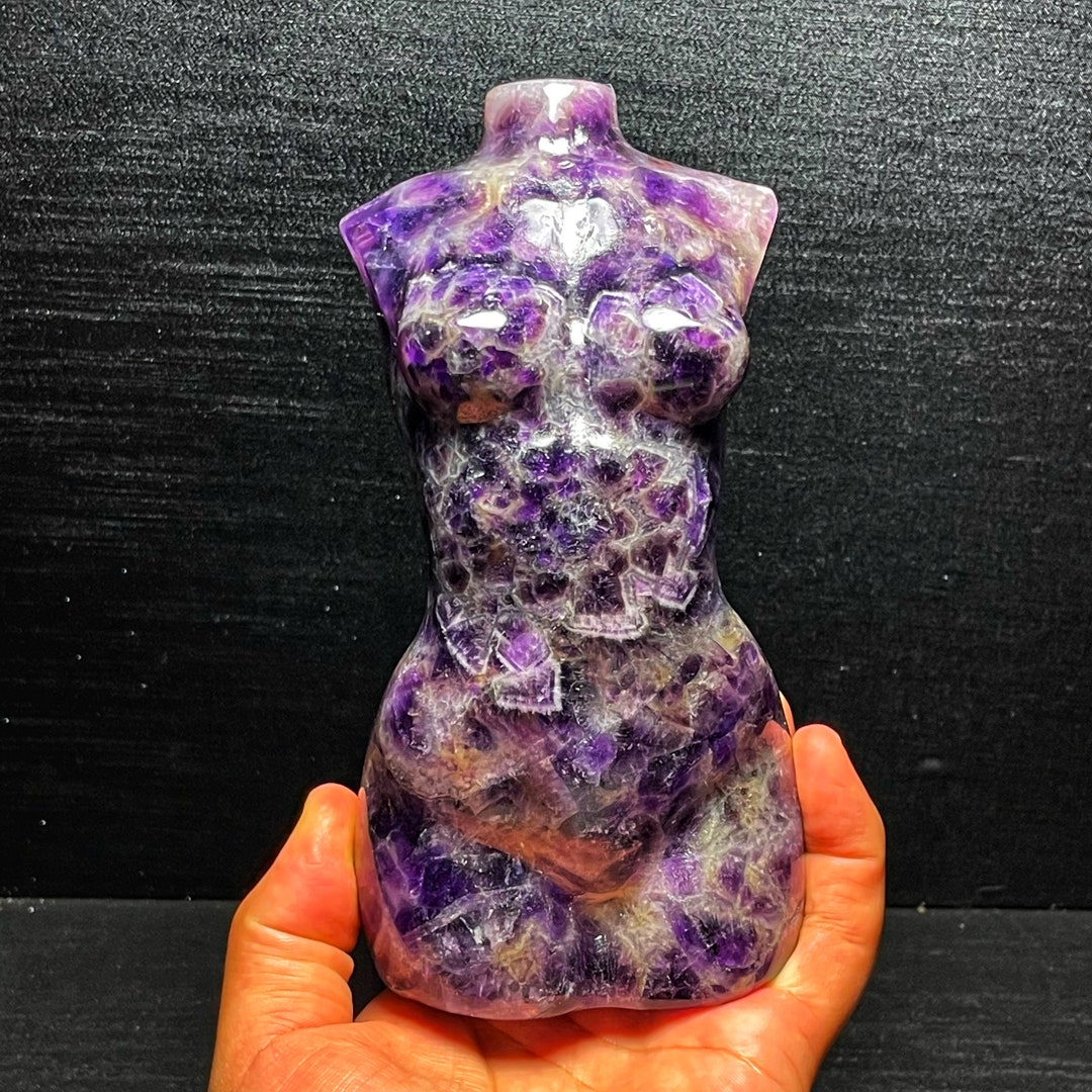 7natural Hand Carved Dream Amethyst Nude Model Crystal - Etsy