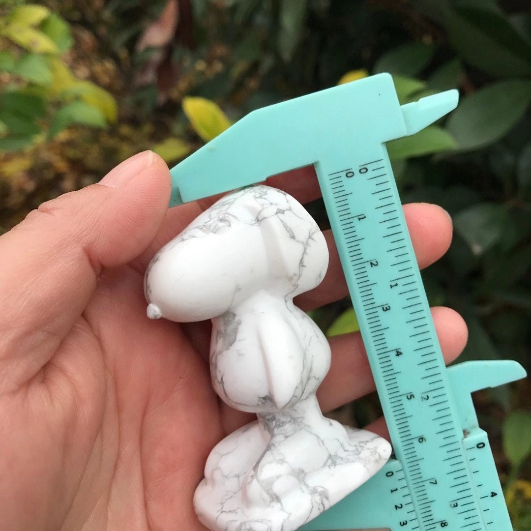 2.36hand Carving Quartz Crystal White Turquoise Snoopy Ha Etsy