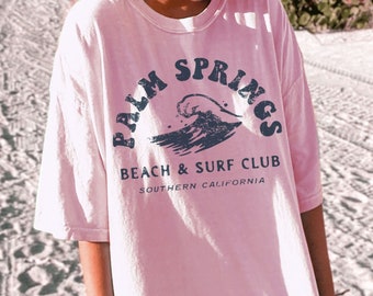 Trendy Palm Springs Tshirt Summer Vacation Shirt Oversized Aesthetic Shirt Cute Beachy Clothes Beachy Shirt Beach Aesthetic Trendy Preppy