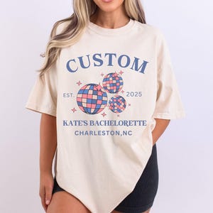 Custom Bachelorette Party Shirts, Comfort Colors Custome Destination Bachelorette T-shirts, Beach Club Bach Party, Last Disco Bachelorette