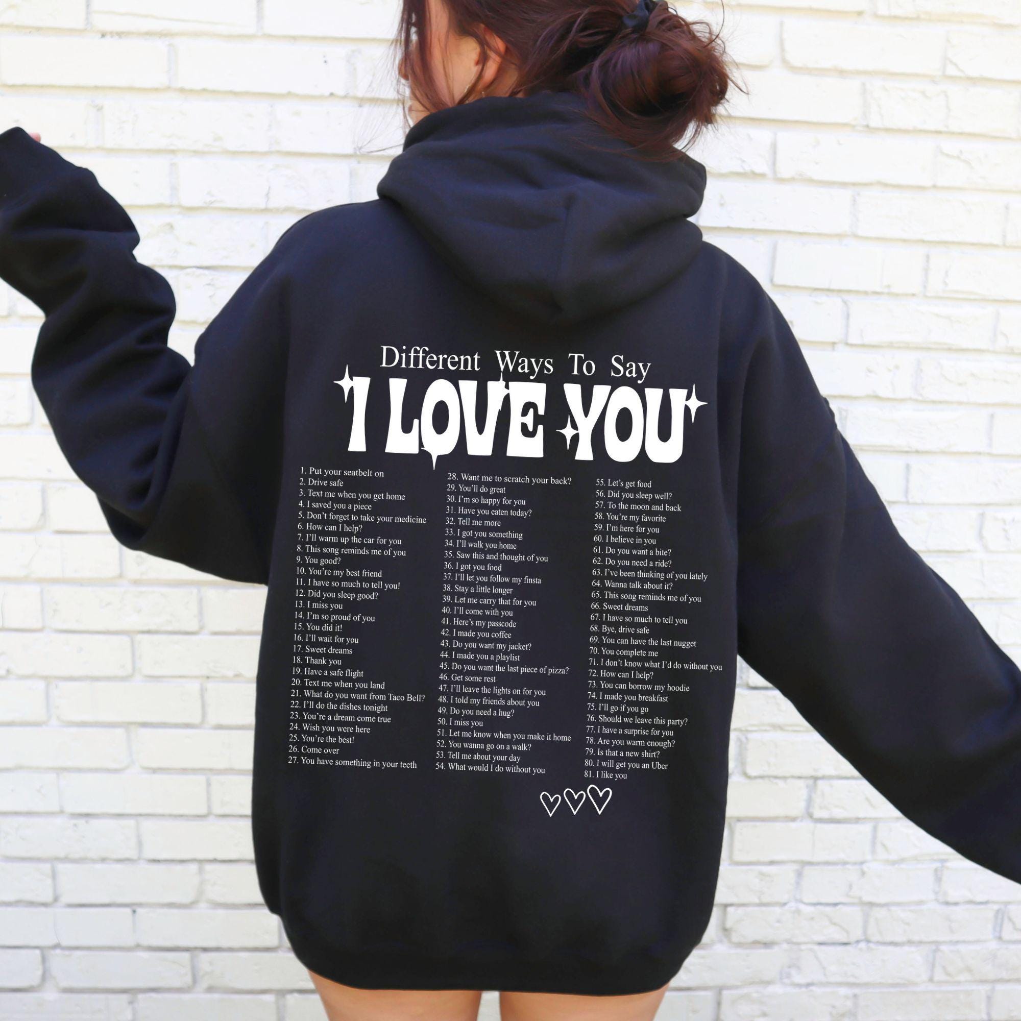I think i love you hoodie black deals