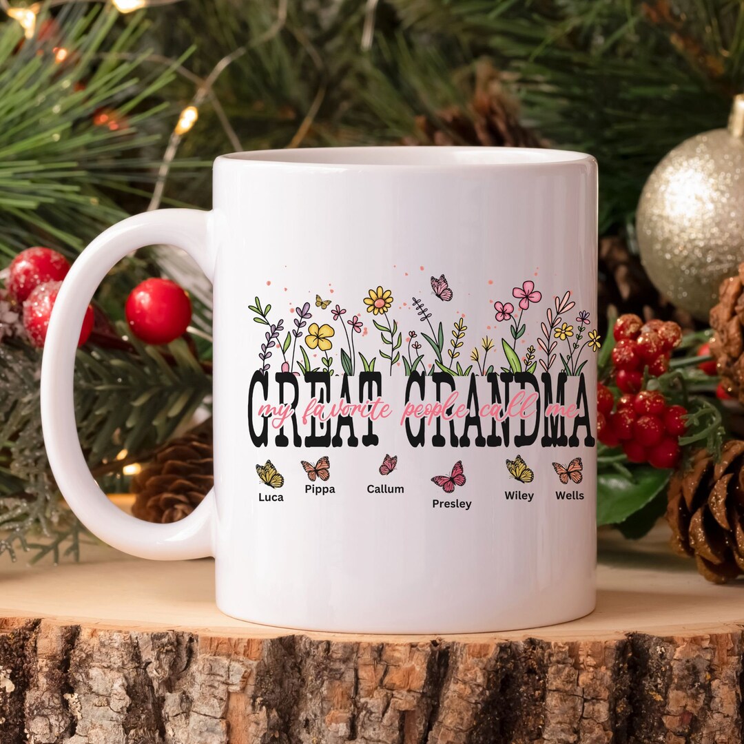 Custom Great Grandma Mug Personalized Grandma Coffee Cup My Favorite
