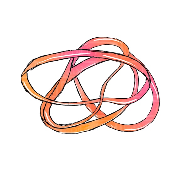 Rubber Bands Clip Art PNG Download Sublimation Design Etsy