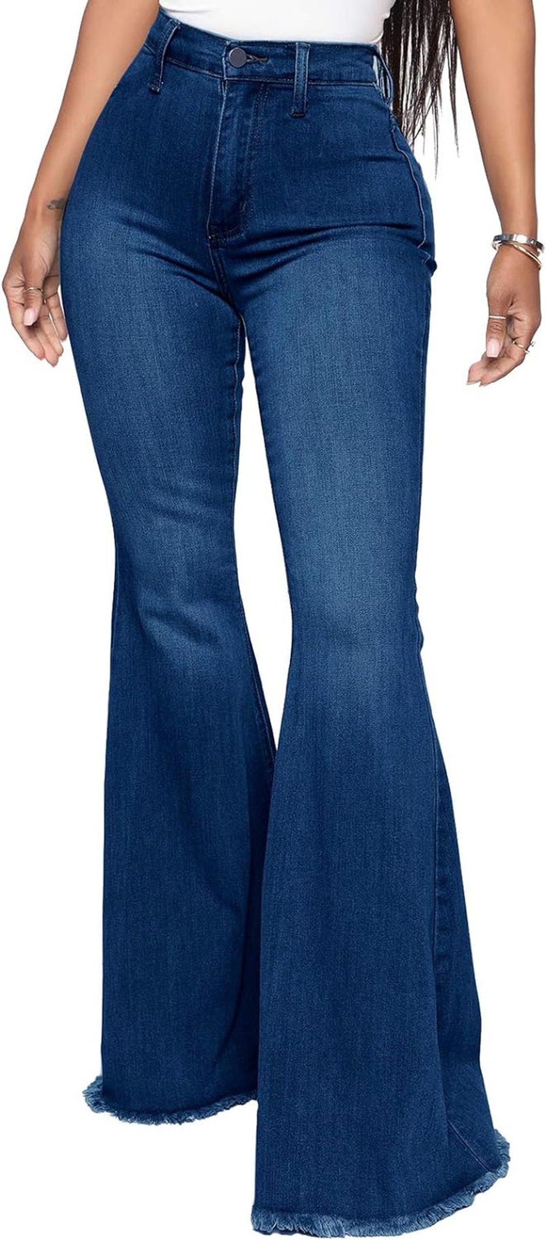 Stylish Bell Bottom Jeans for Women: Distressed Flare Denim - Etsy