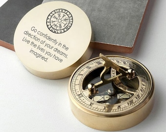 Personalized Sundial Compass, Class of 2024 Graduation Gift, Retirement gift, Anniversary Gift, Birthday Gift, Groomsmen Gift