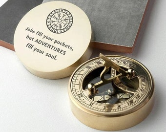 Personalized Sundial Compass, Class of 2024 Graduation Gift, Birthday Gift, Retirement gift, Anniversary Gift, Groomsmen Gift