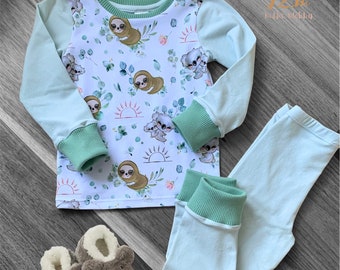 Sweet Dreams - Long sleeves handmade cotton Pyjama Set - Aussie pjs -kids pjs - sleepwear